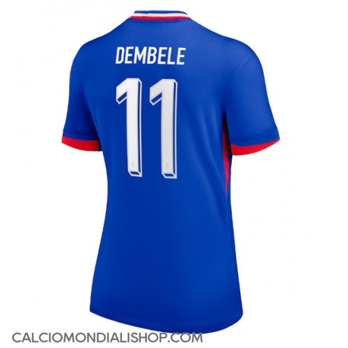 Maglie da calcio Francia Ousmane Dembele #11 Prima Maglia Femminile Europei 2024 Manica Corta